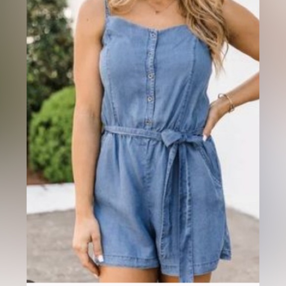 Blue Jean Romper- Size Large